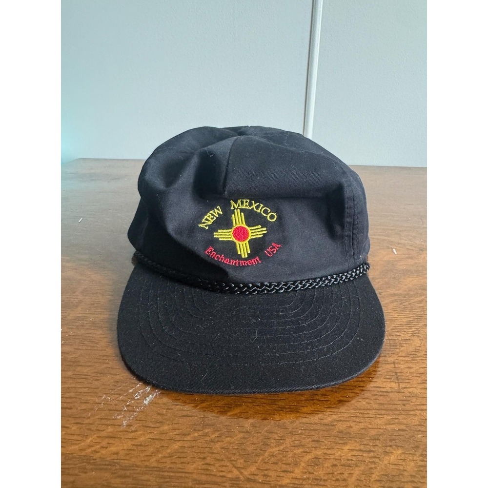 Vintage Nissun Hat Cap Snapback One Size Black Harley Davidson New Mexico Mens